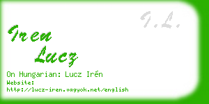 iren lucz business card